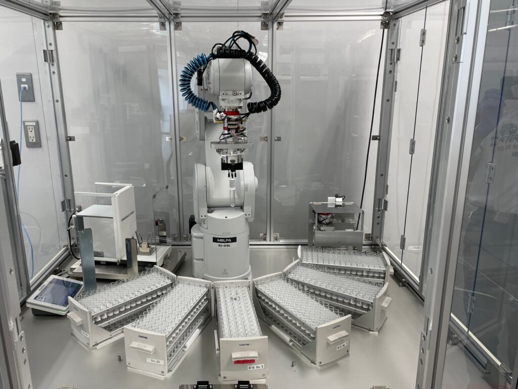 試験管ラック配置―バイアル瓶秤量機能付試験管用秤量システム│株式会社ピーエムティー